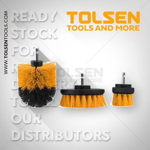 Tolsen 3 piece drill brush set
