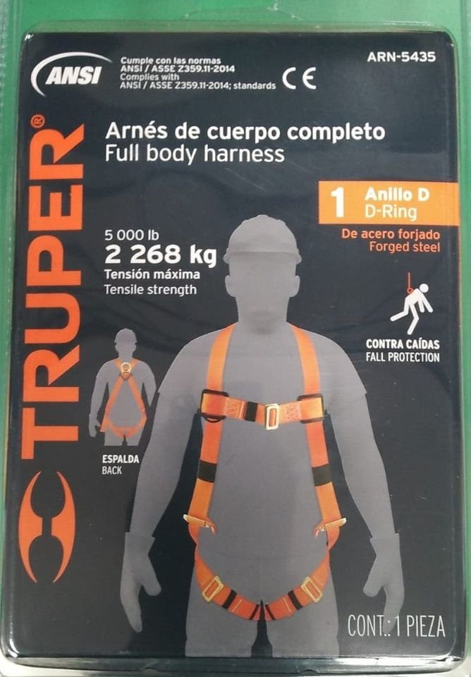 Truper 5000LB full body safety harness