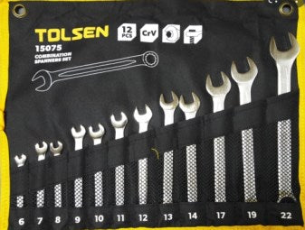Tolsen 12 Pc spanner set 6— 22mm