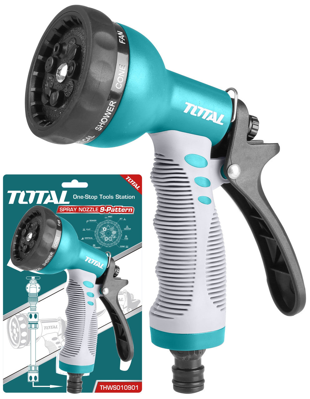 Total Plastic nozzle 9 mode sprayer