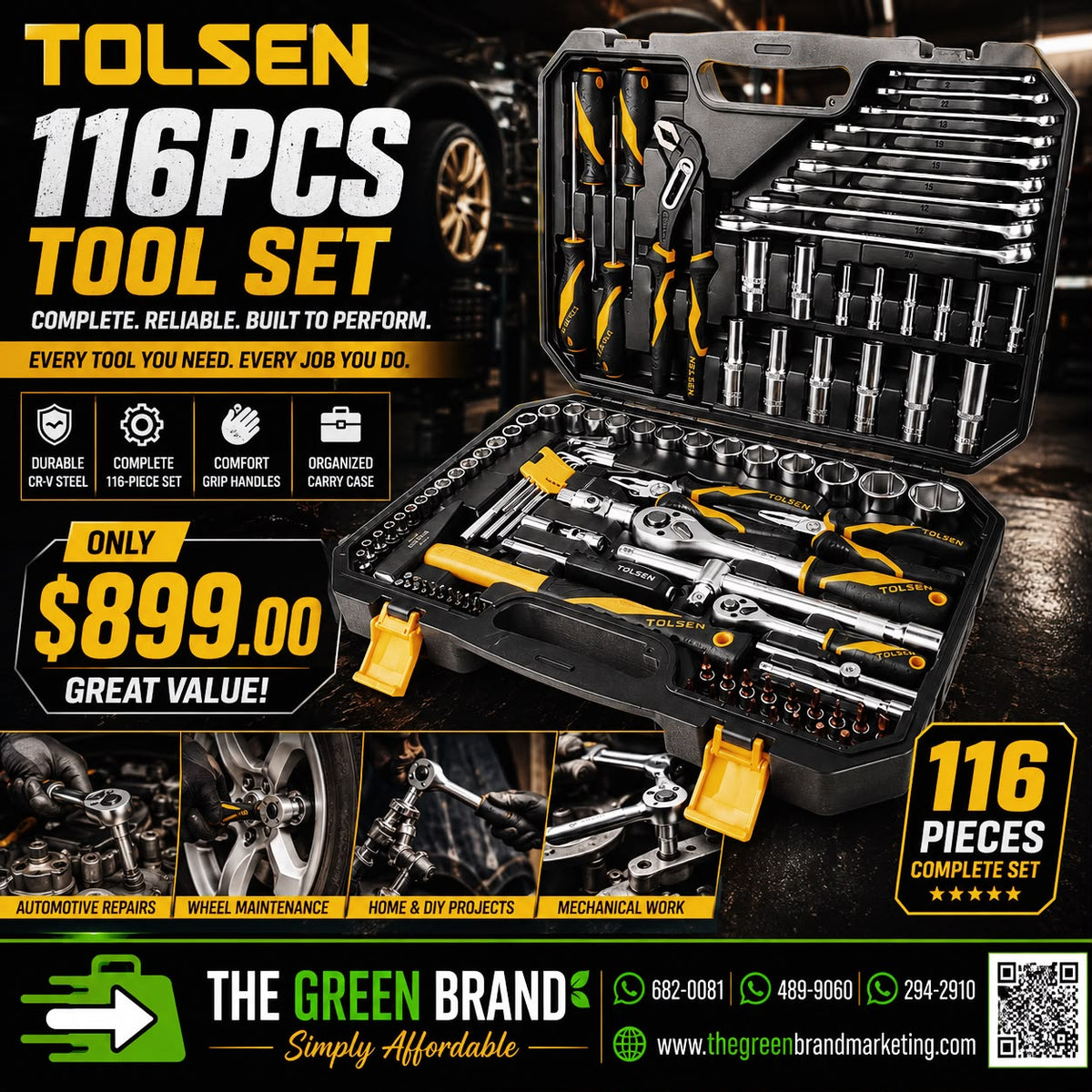 Tolsen 116pcs tool kit set