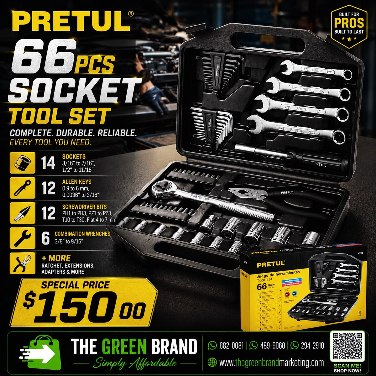 Pretul 66pcs tool set