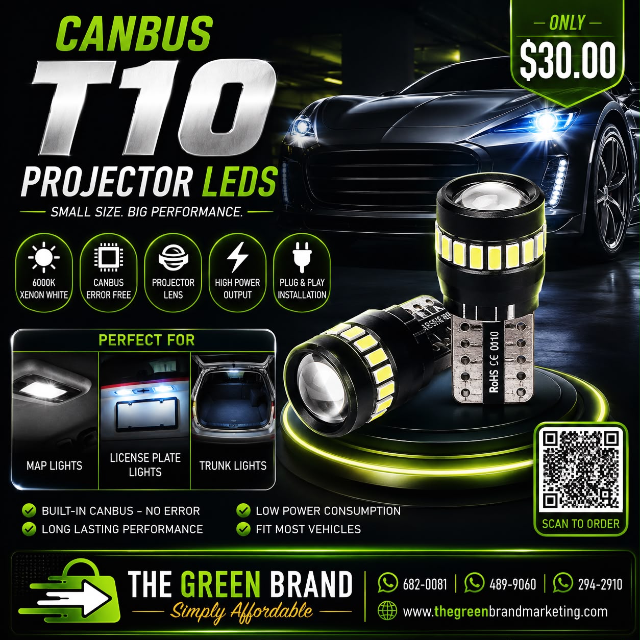 Canbus T10 Led Bulb