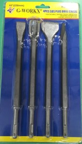 Gworkx 4 Piece SDS plus chisel set