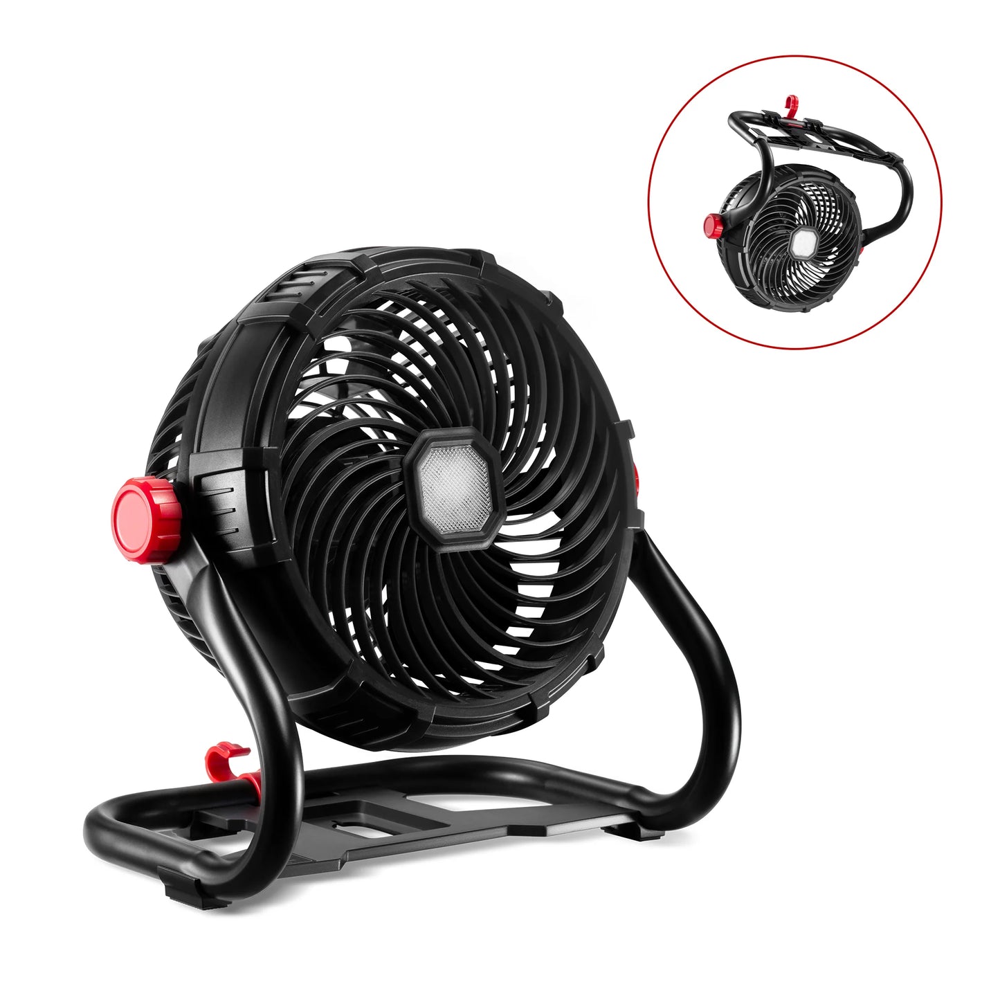 Ludger 9-inch rechargeable movable fan