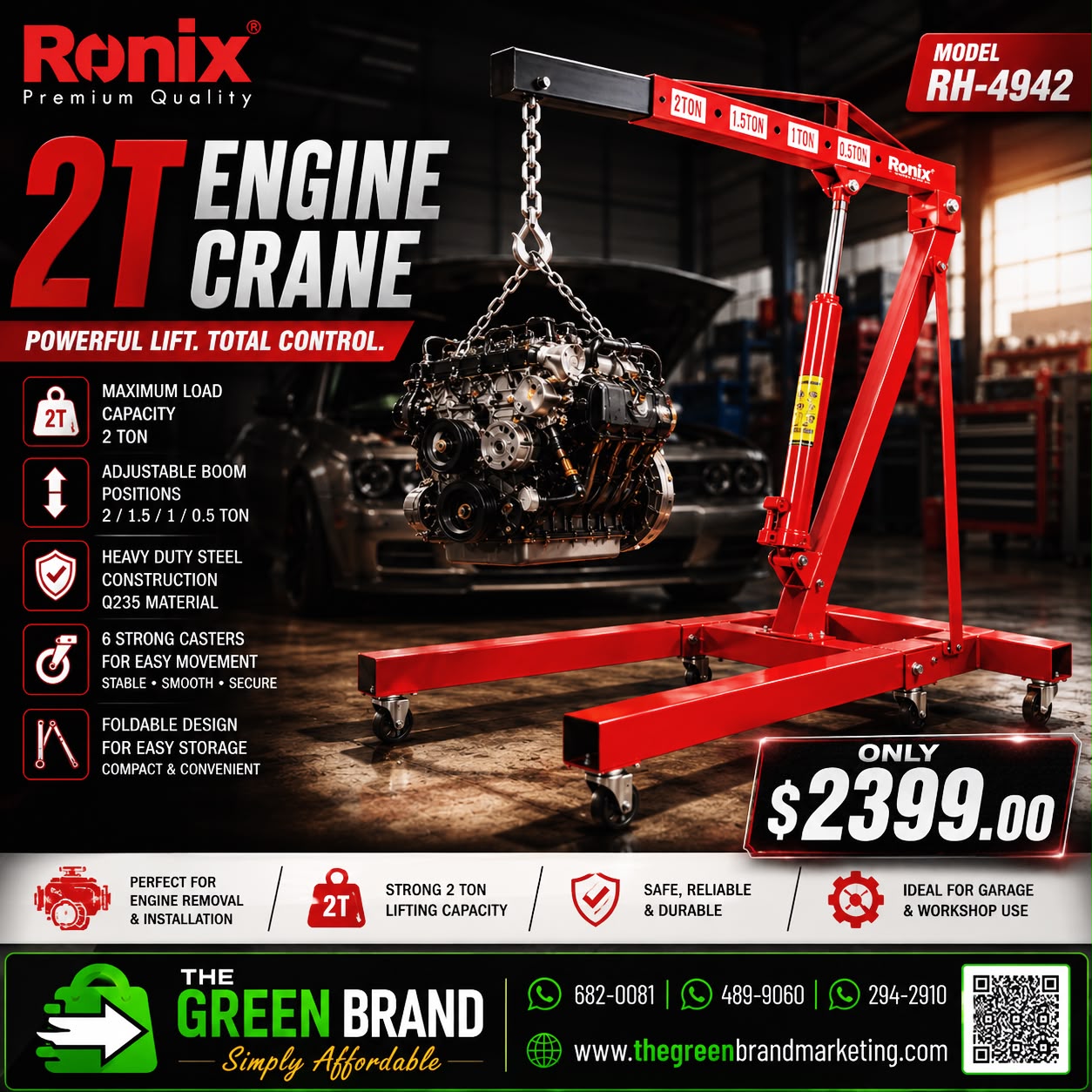 RONIX 2T ENGINE CRANE