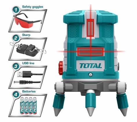 Total self leveling red laser level
