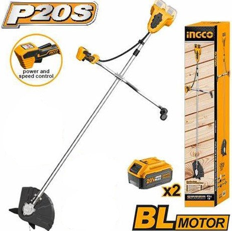 Ingco 40V cordless string trimmer and bush cutter (with 2 x 4AH BATTERIES)