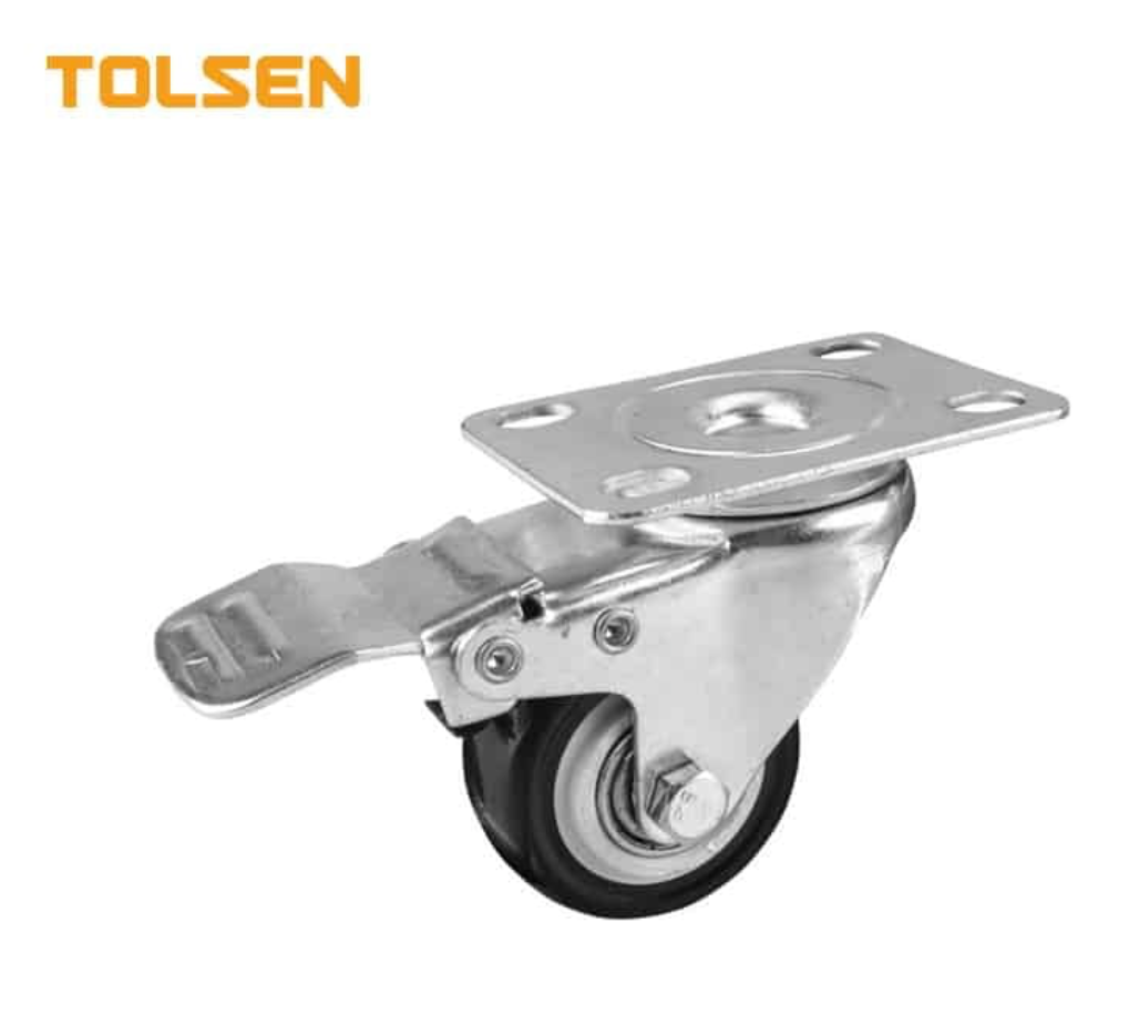 Tolsen swivel caster with brake pp pvc 2 inch