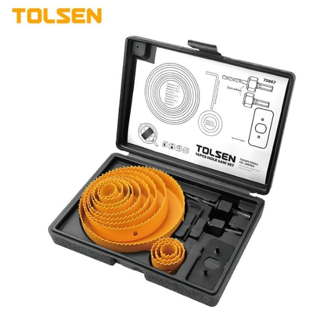tolsen 16pc hole saw set