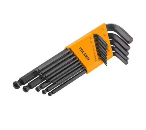 tolsen 13pc ball point long arm hex key inch (imperial)