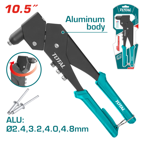 Total 360 degree swivel head hand riveter
