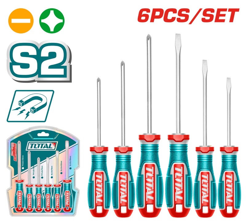 Total 6pc screwdriver red series