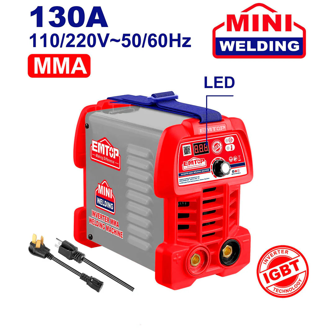 Emtop 130a mini welding machine 110/220V MMA /TIG