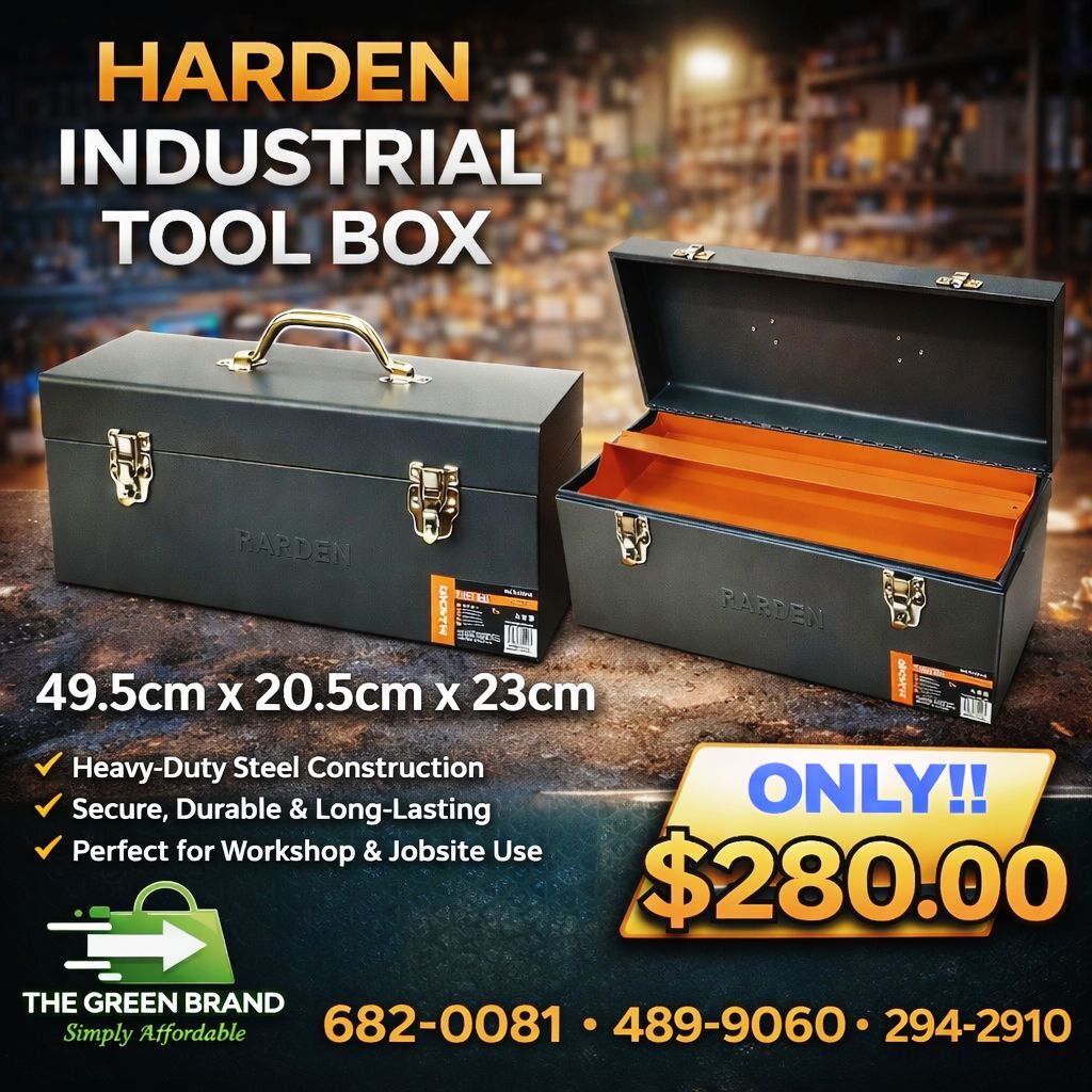 Harden industrial tool box metal 49.5cm x 20.5cm x 23cm