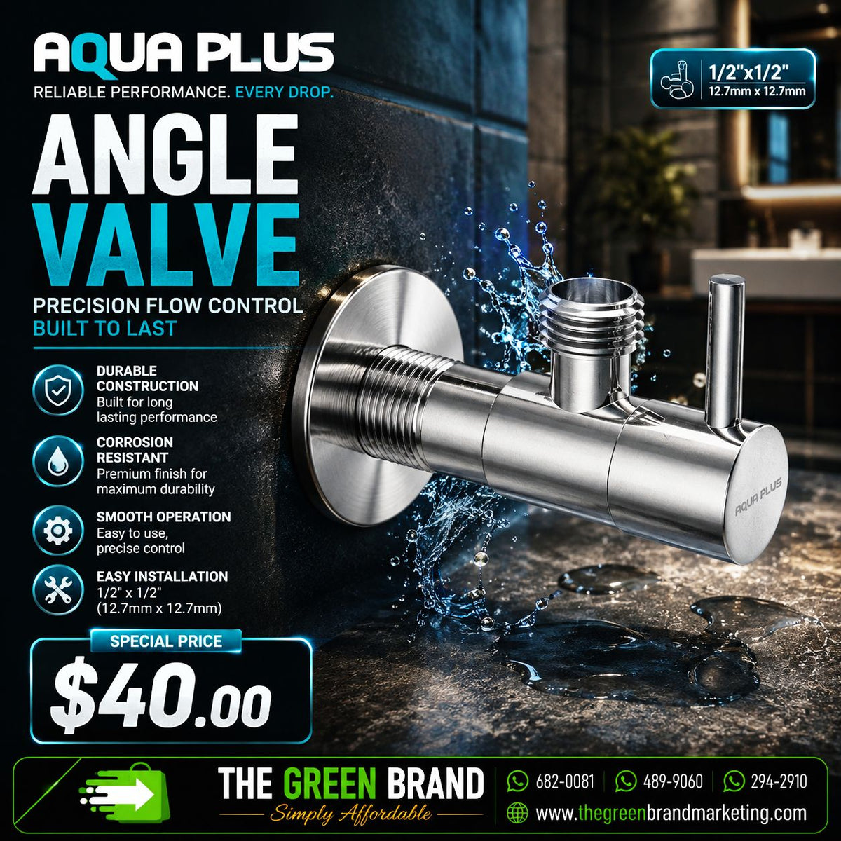 Aqua Plus Angle Valve