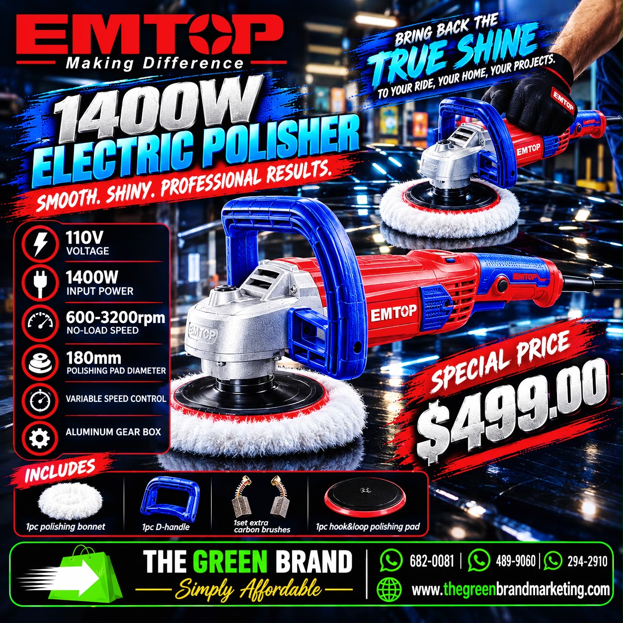 Emtop 1400W Electric Polisher