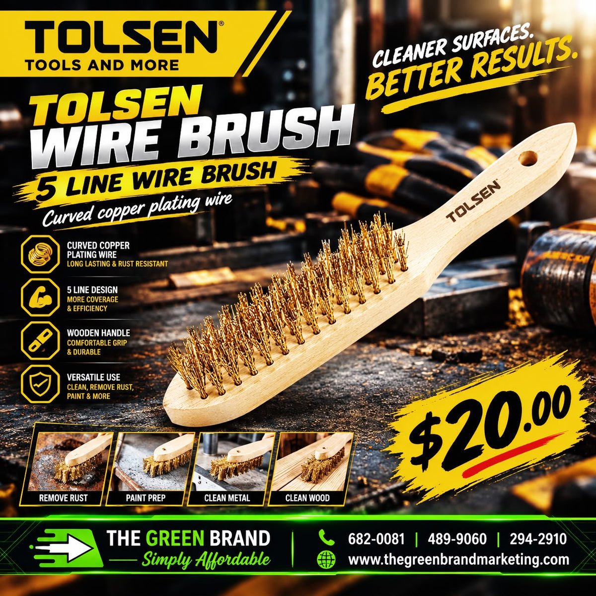 Tolsen 5 line wire curved copper plating wire