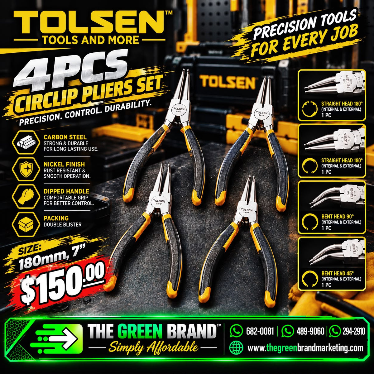 4PCS CIRCLIP PLIERS SET