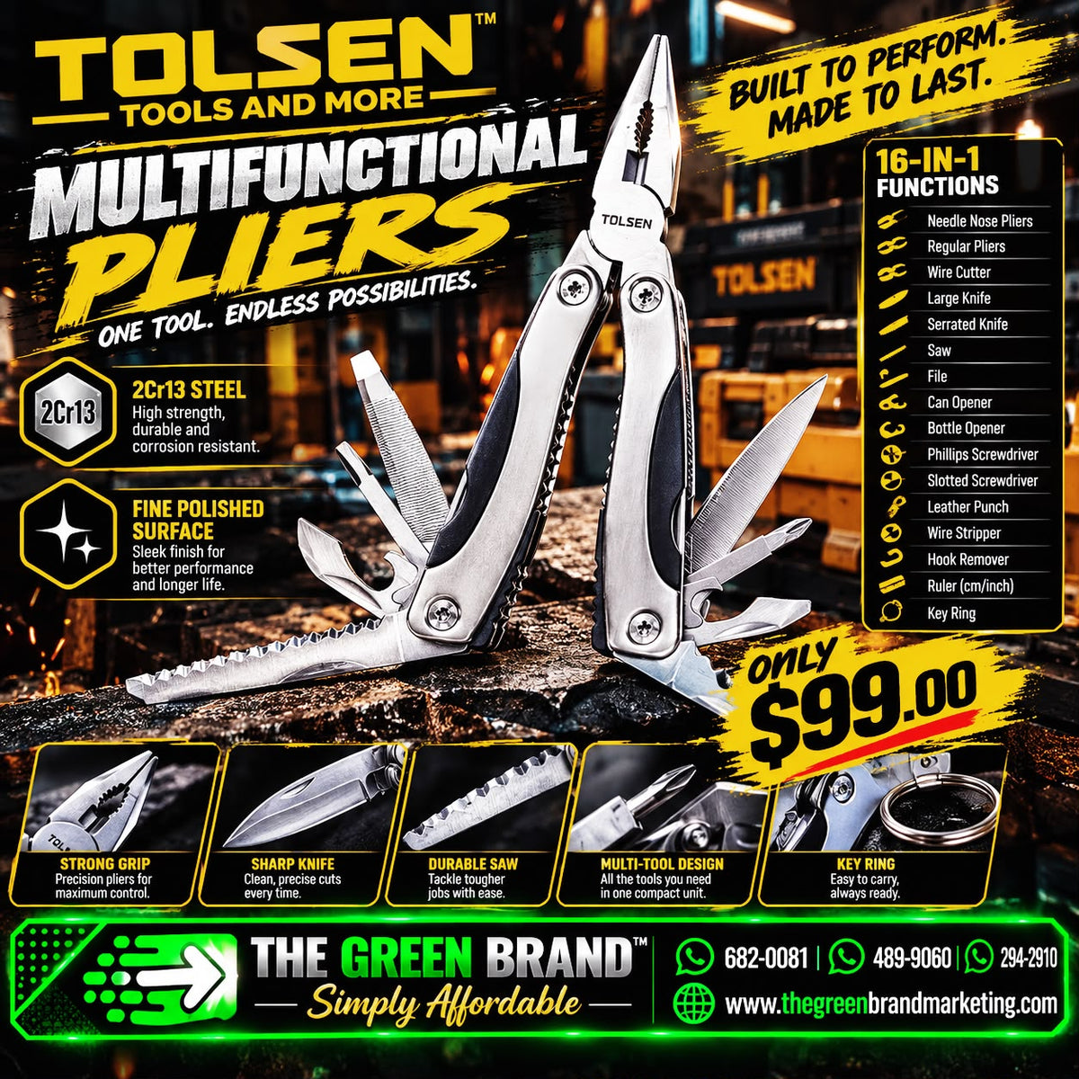 Tolsen multi purpose pliers