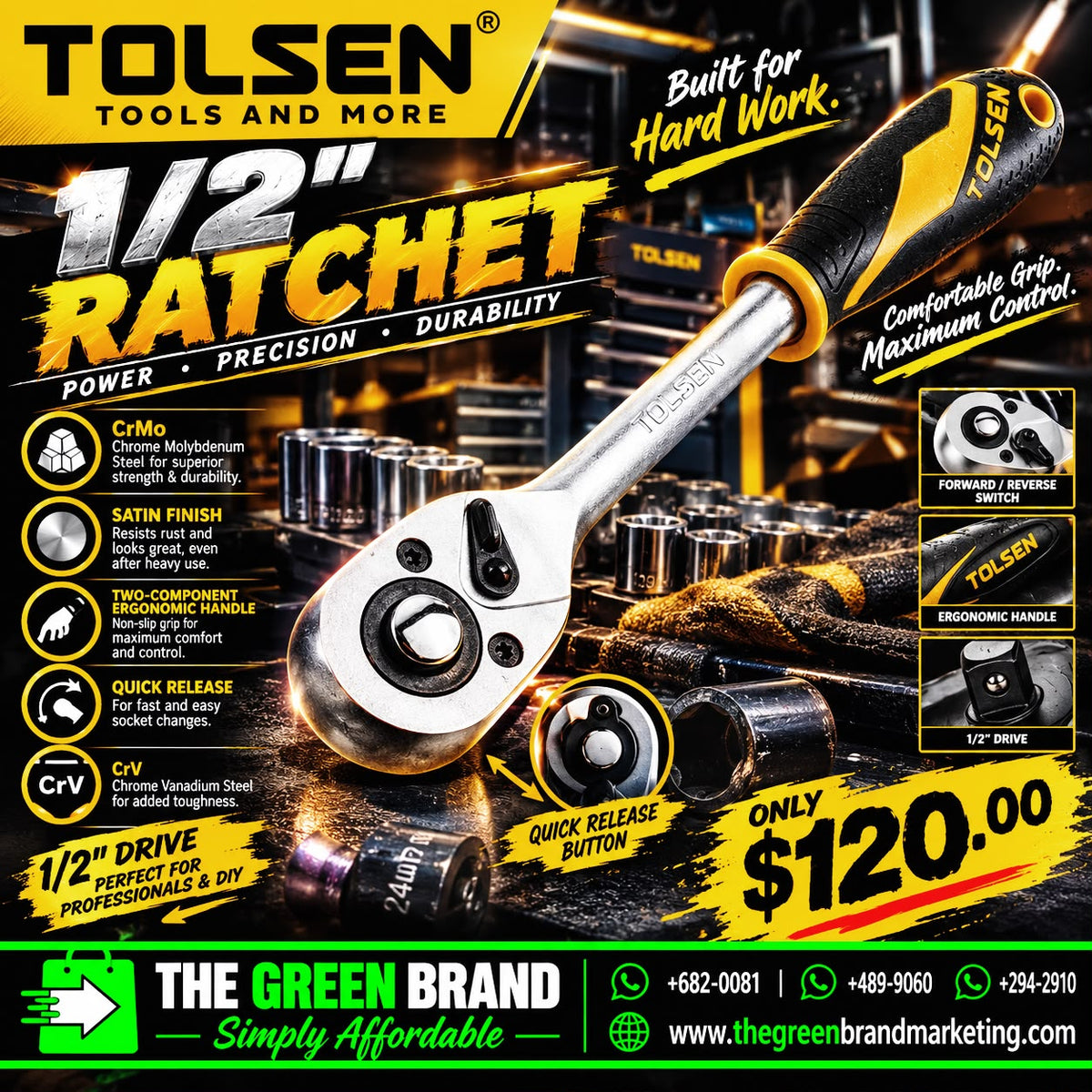 tolsen 1/2 inch ratchet
