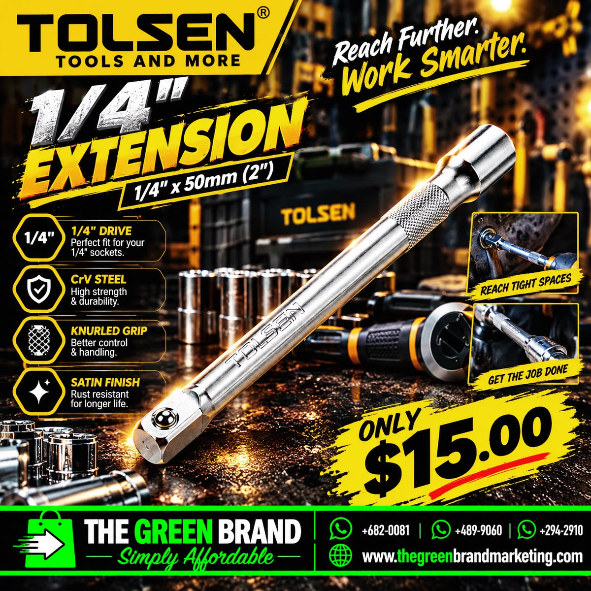 Tolsen 1/4 x 2 inch