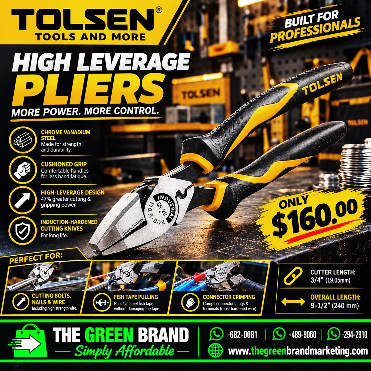 Tolsen High leverage pliers tolsen