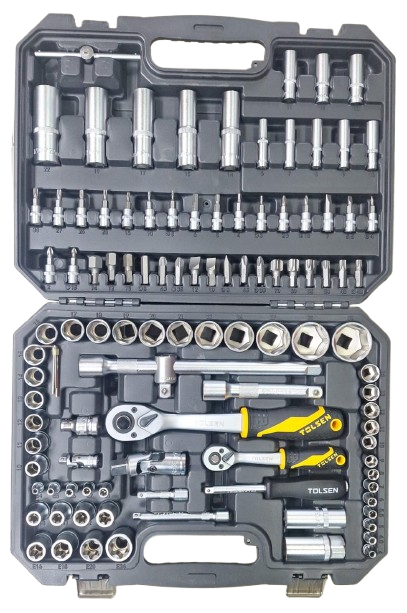 Tolsen Tool Kit 1/4" / 1/2" 108 Pieces