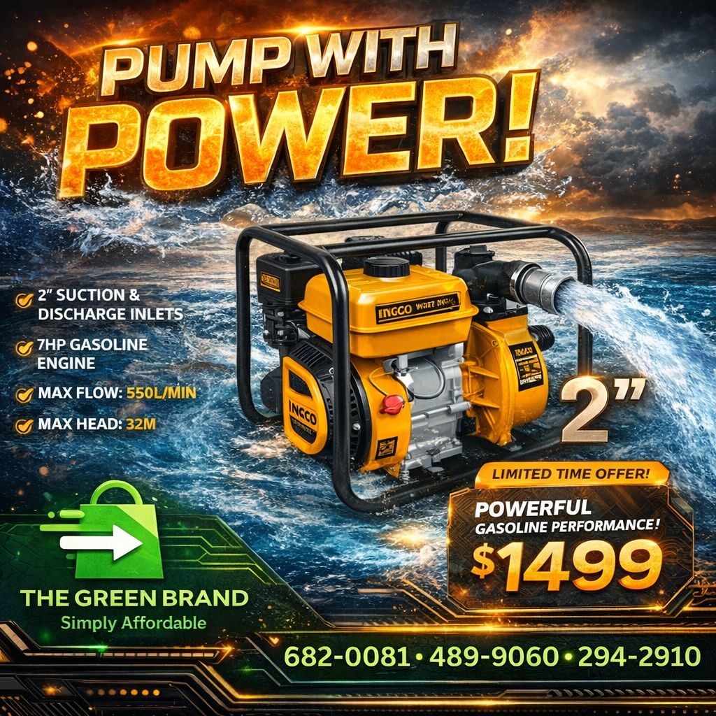 Ingco 2" gasoline water pump