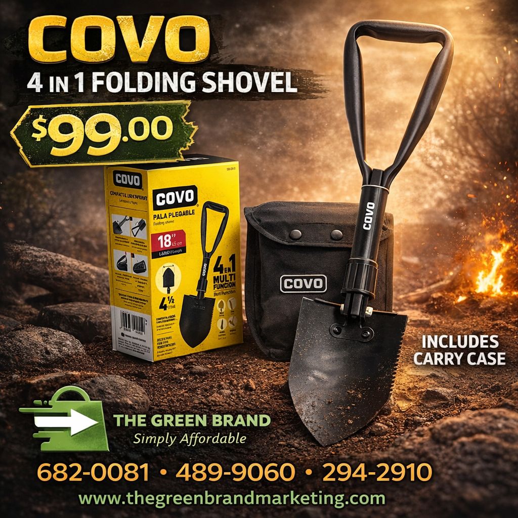 Covo 4 in 1 Folding Shovel with carry case
