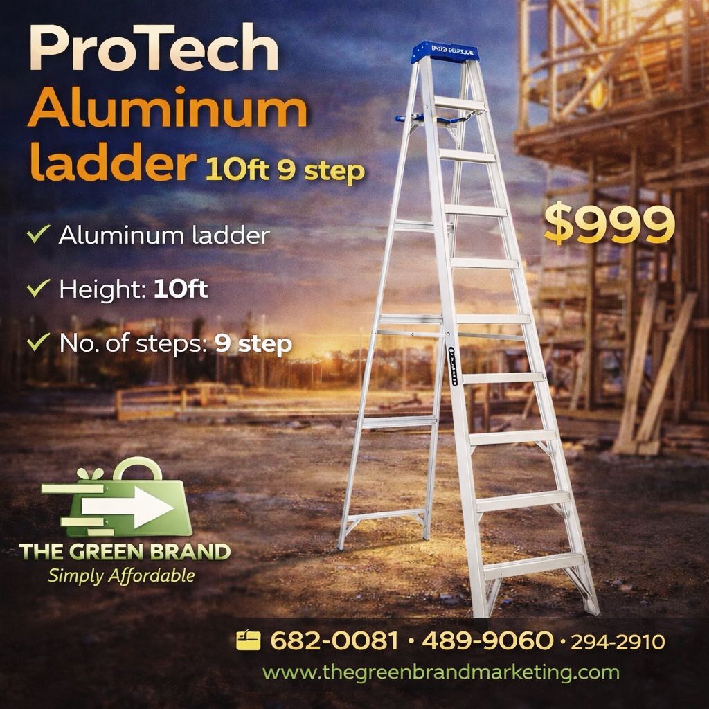 ProTech Aluminum ladder 10ft 9 step
