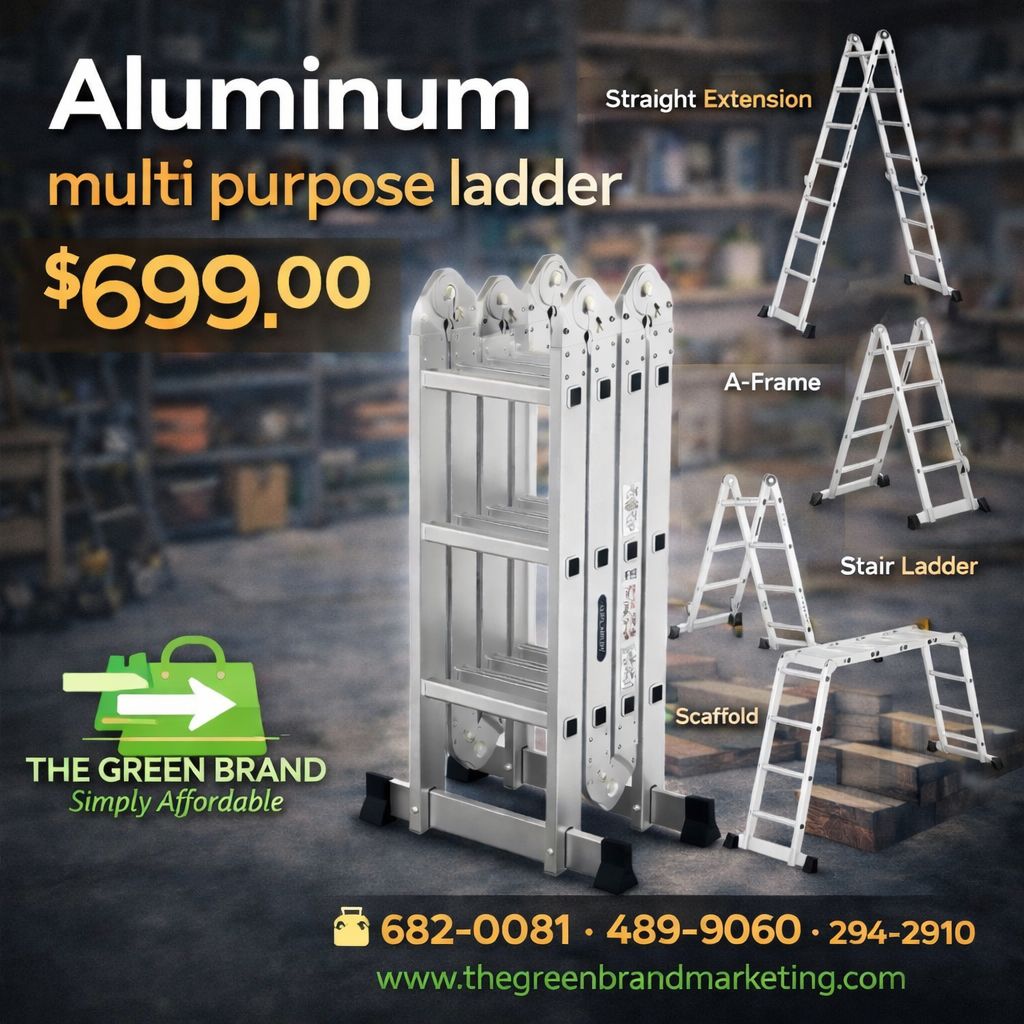 12FT Multifunctional Aluminum multi-purpose ladder