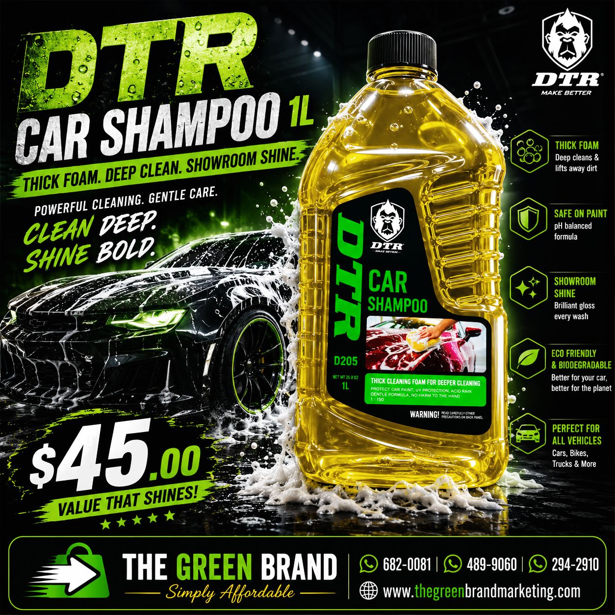 DTR Car shampoo 1L D205