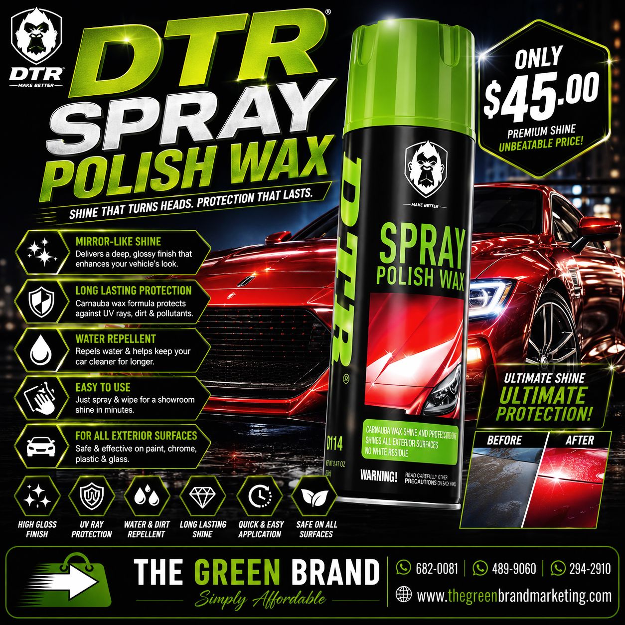 DTR Spray Polish Wax 450ml D114