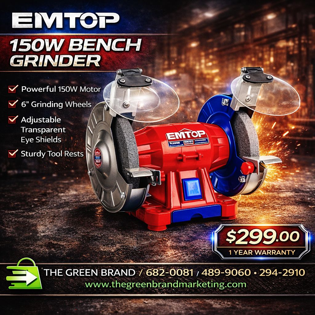 EMTOP 150W Bench Grinder 6"