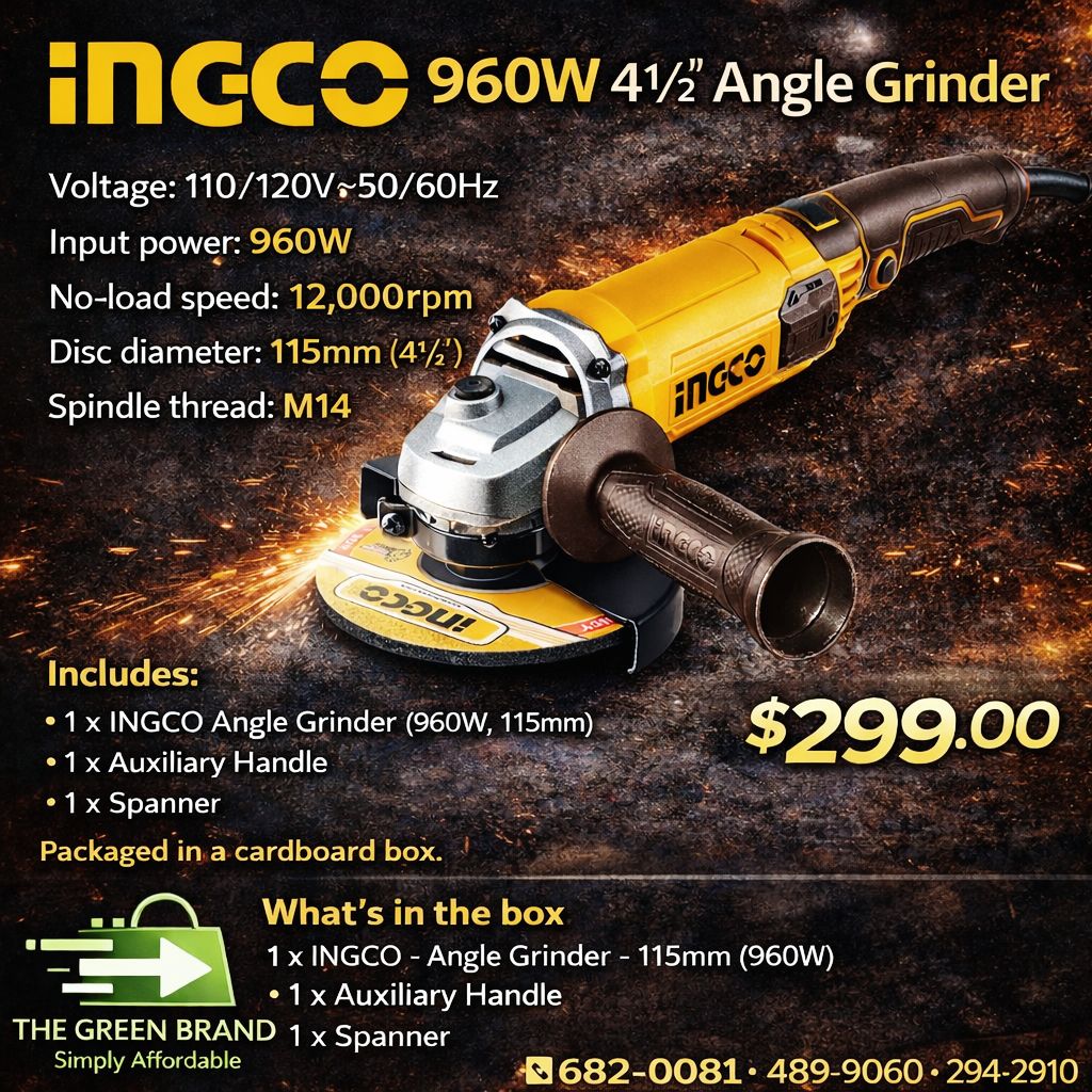 Ingco 960W 4 1/2 angle grinder