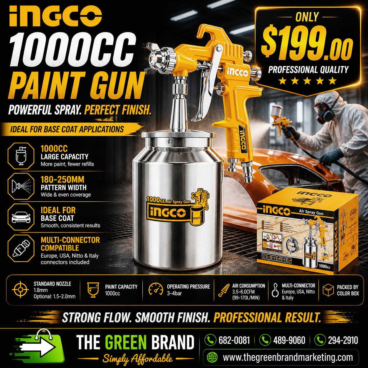 Ingco 400cc 1.5mm paint gun