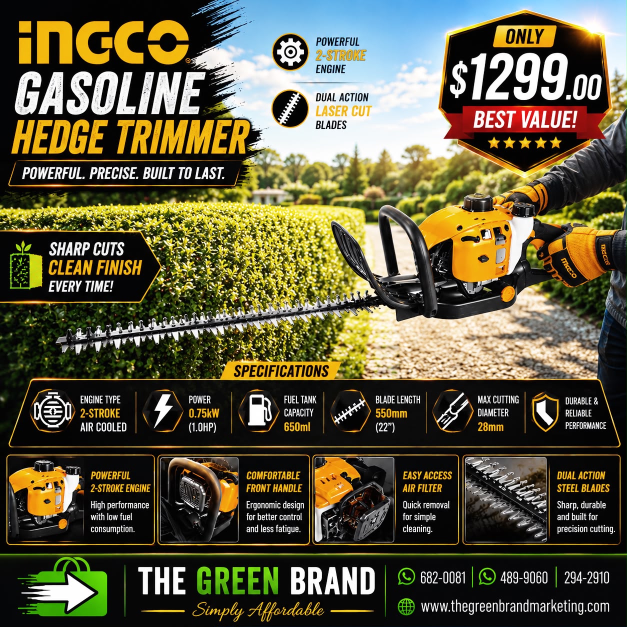Ingco 25.4cc gasoline hedger