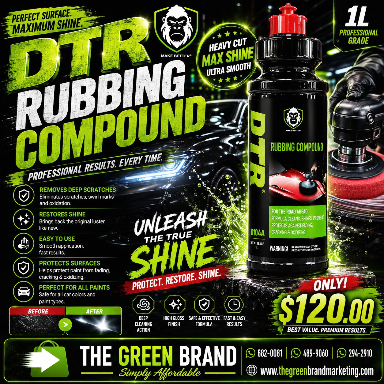 DTR Rubbing compound 1000ml 109a