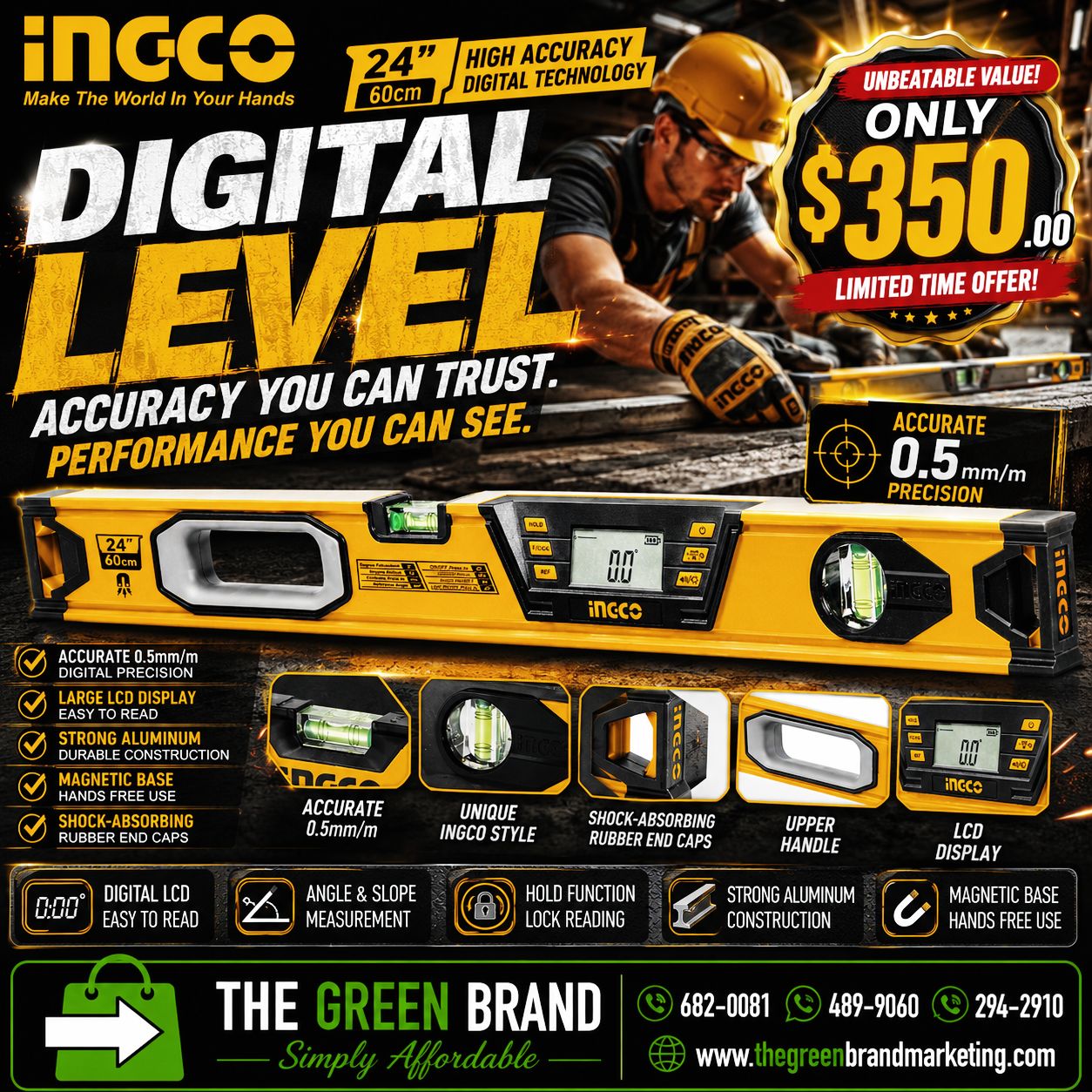 Ingco Digital Industrial 60cm/24