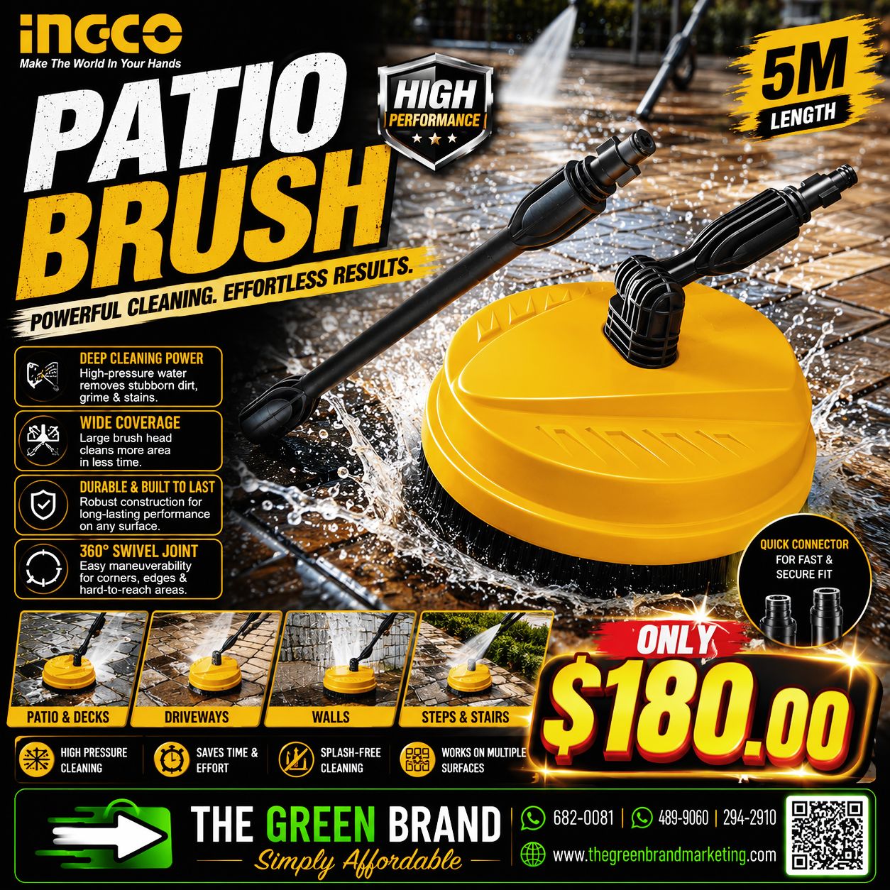 Ingco patio brush