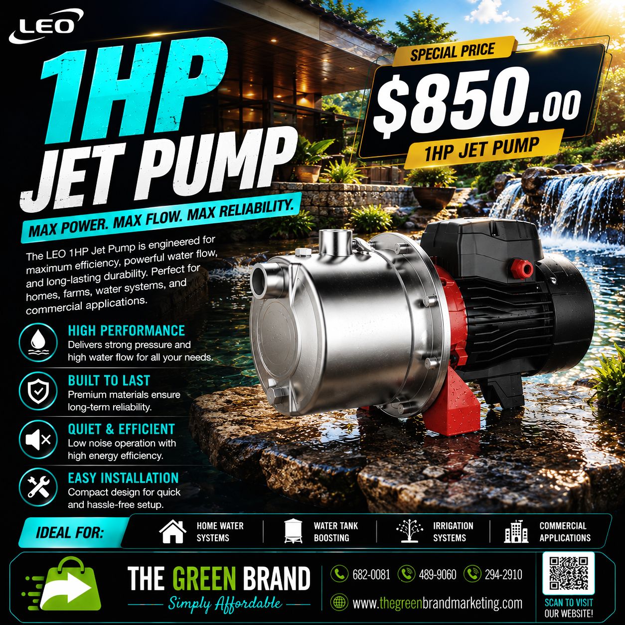 Leo 1hp jet (pump alone)