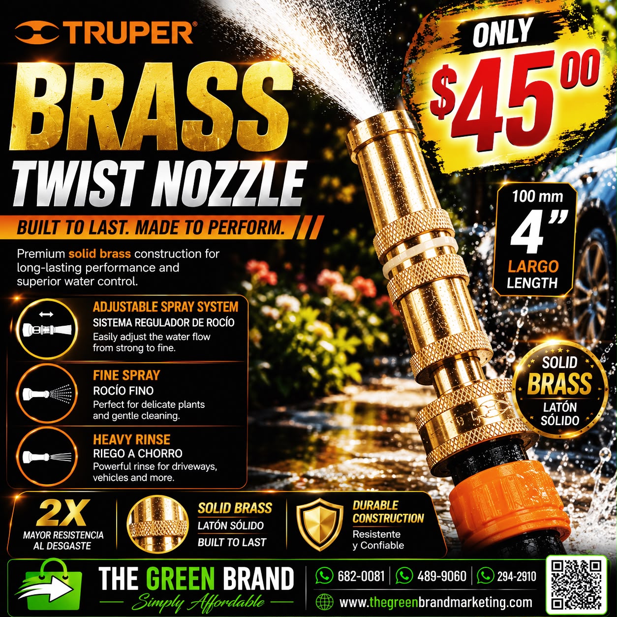 Truper twist hose nozzle