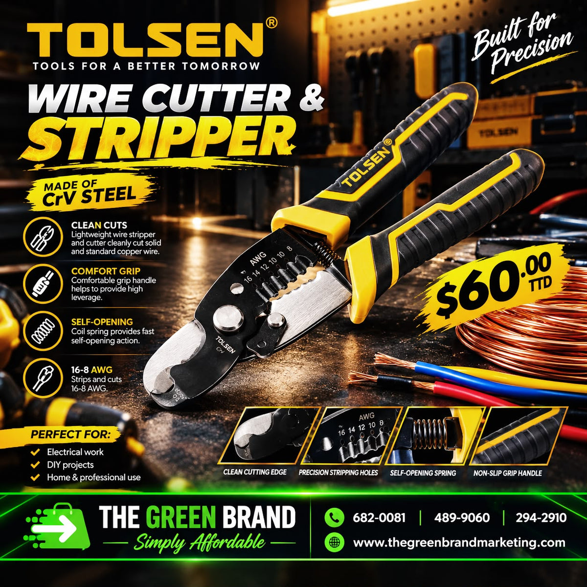 Tolsen wire cutter and stripper