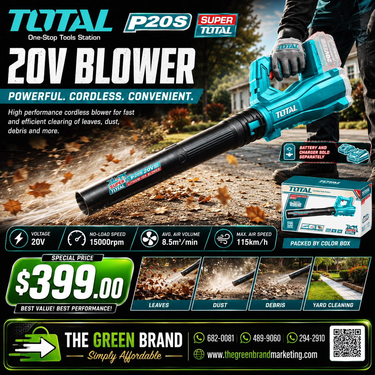 Total cordless 20v blower