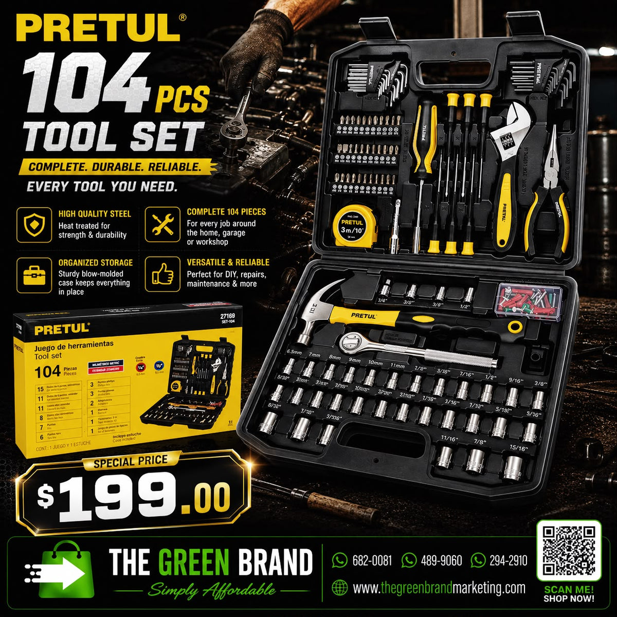 Pretul tool kit set 104 pcs
