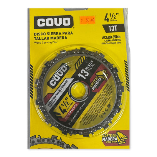 covo 4 1/2" wood carving disc
