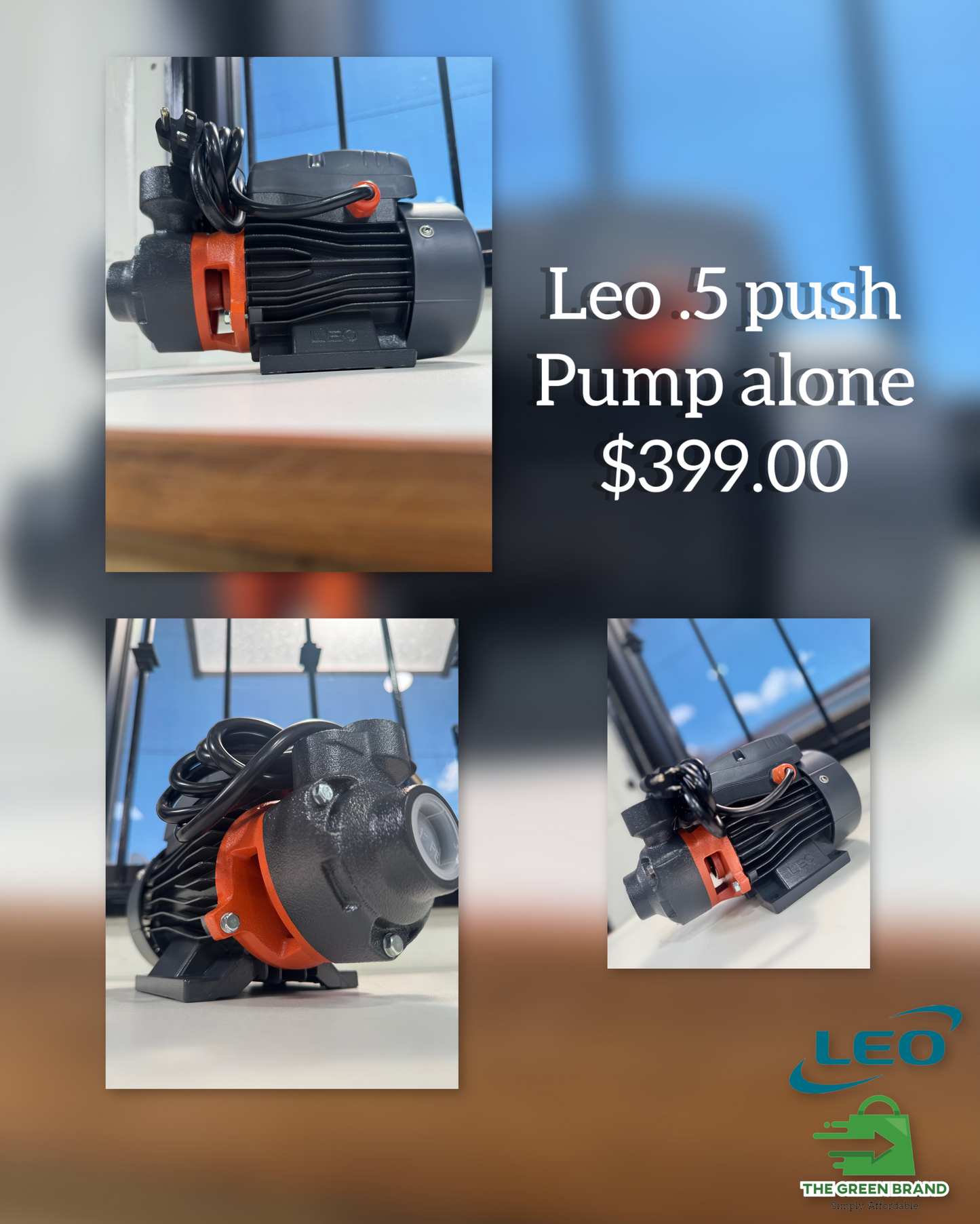 Leo .5hp electrical pump