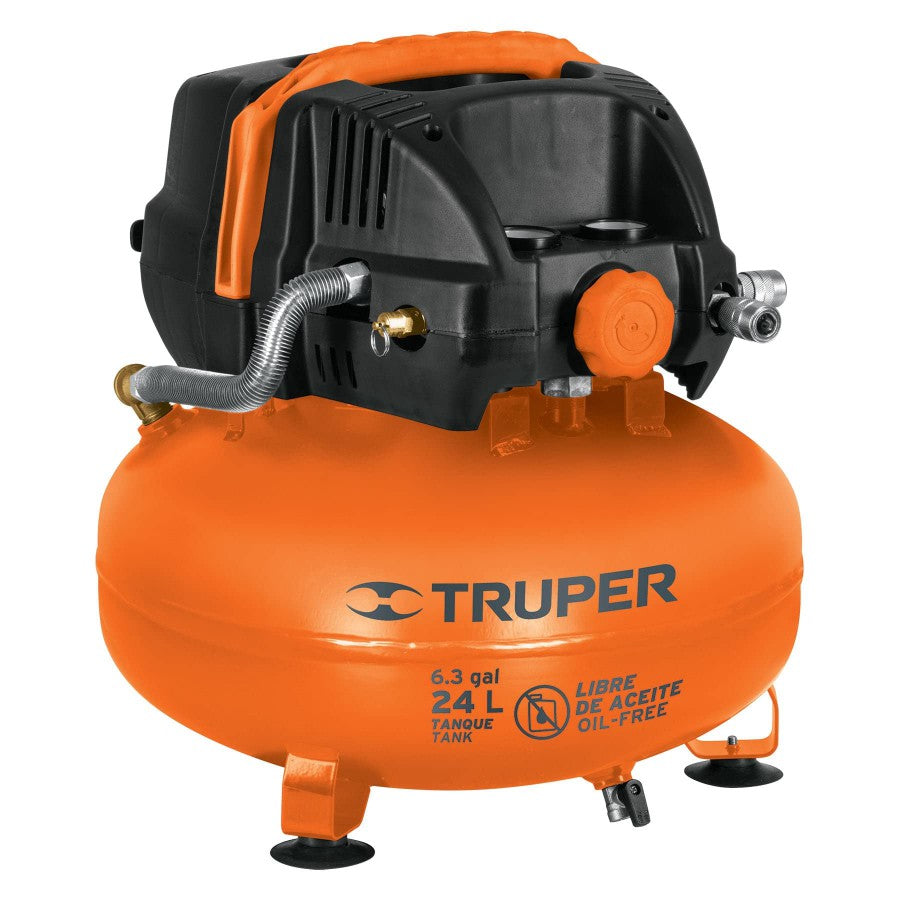 Truper 24L oil free air compressor