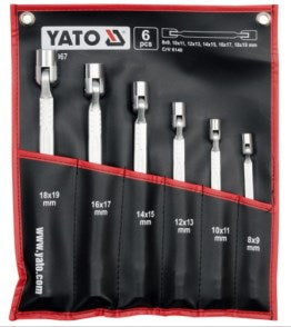 Yato 6 Piece flexible socket wrench